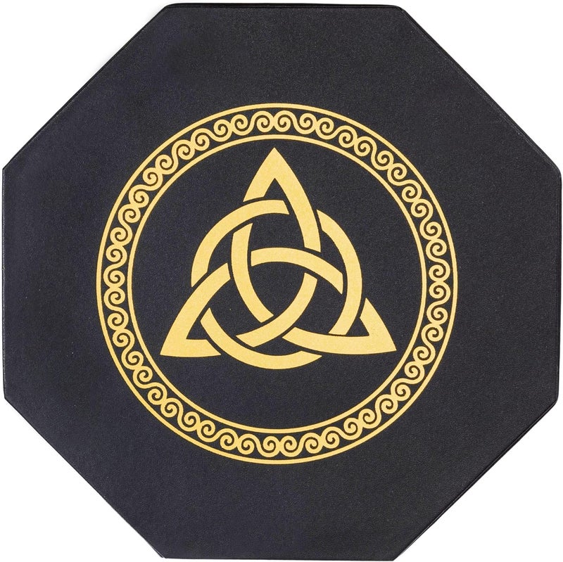 Soar Forge DND Dice Tray - Premium 9 Inch Tray Dungeons and Dragons - Exquisitely Detailed Gold World Tree & Triquetra Design - Perfect Rolling & Box Storage to Protect Your Dice for D&D and RPG - Image 2